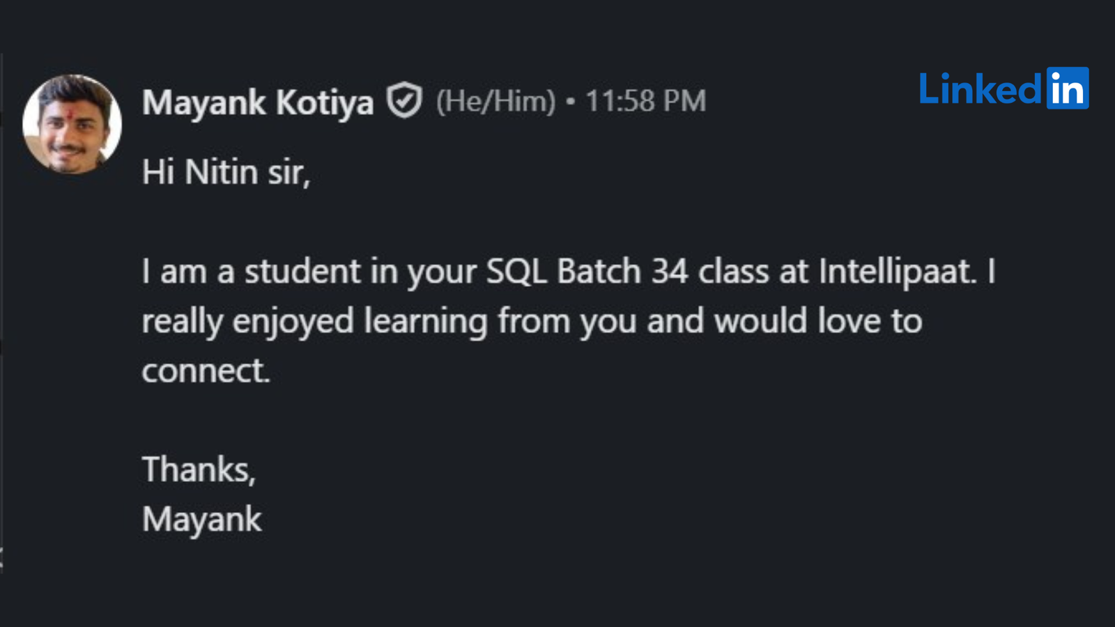 LinkedIn Review Screenshot 1